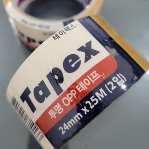 테이팩스 OPP 테이프(투명) 24mm x25M (2개입)